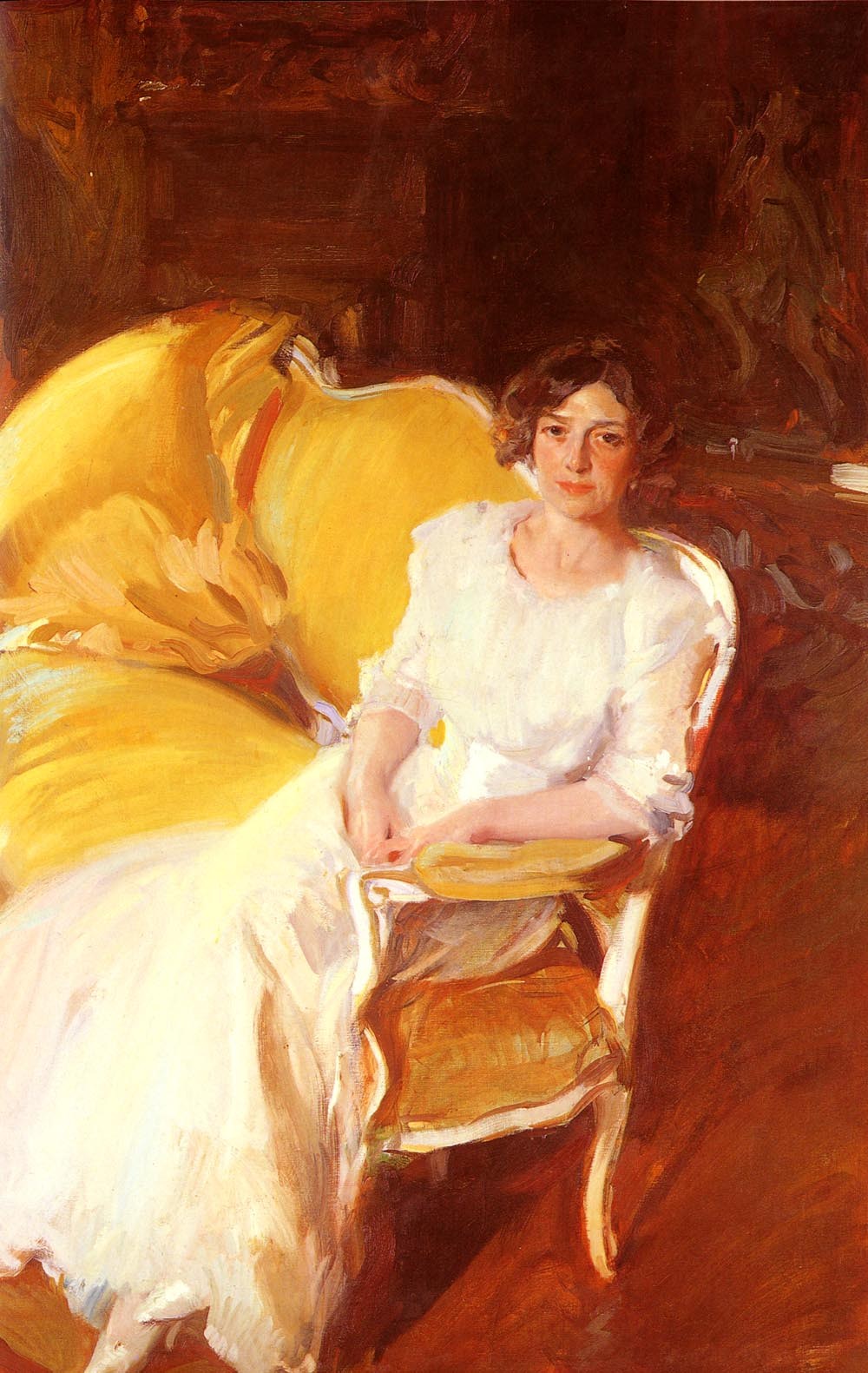 Joaquin Sorolla y Bastida Clotilde Seated on the Sofa
